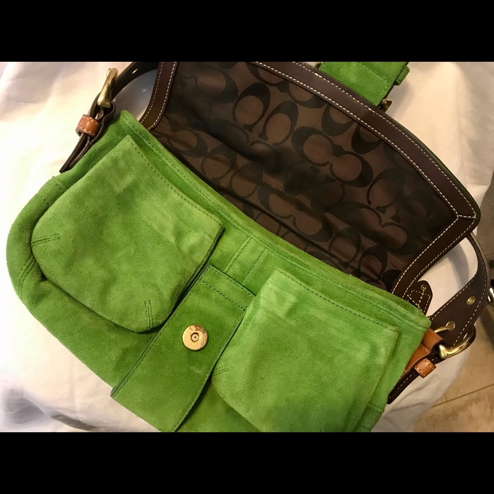 NEW Authentic Coach Suede Handbag